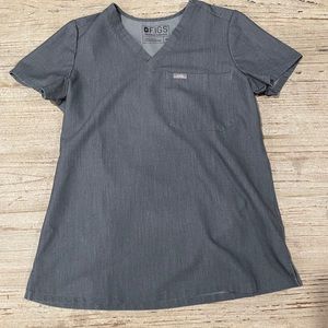 Figs graphite grey scrub top Catarina xs